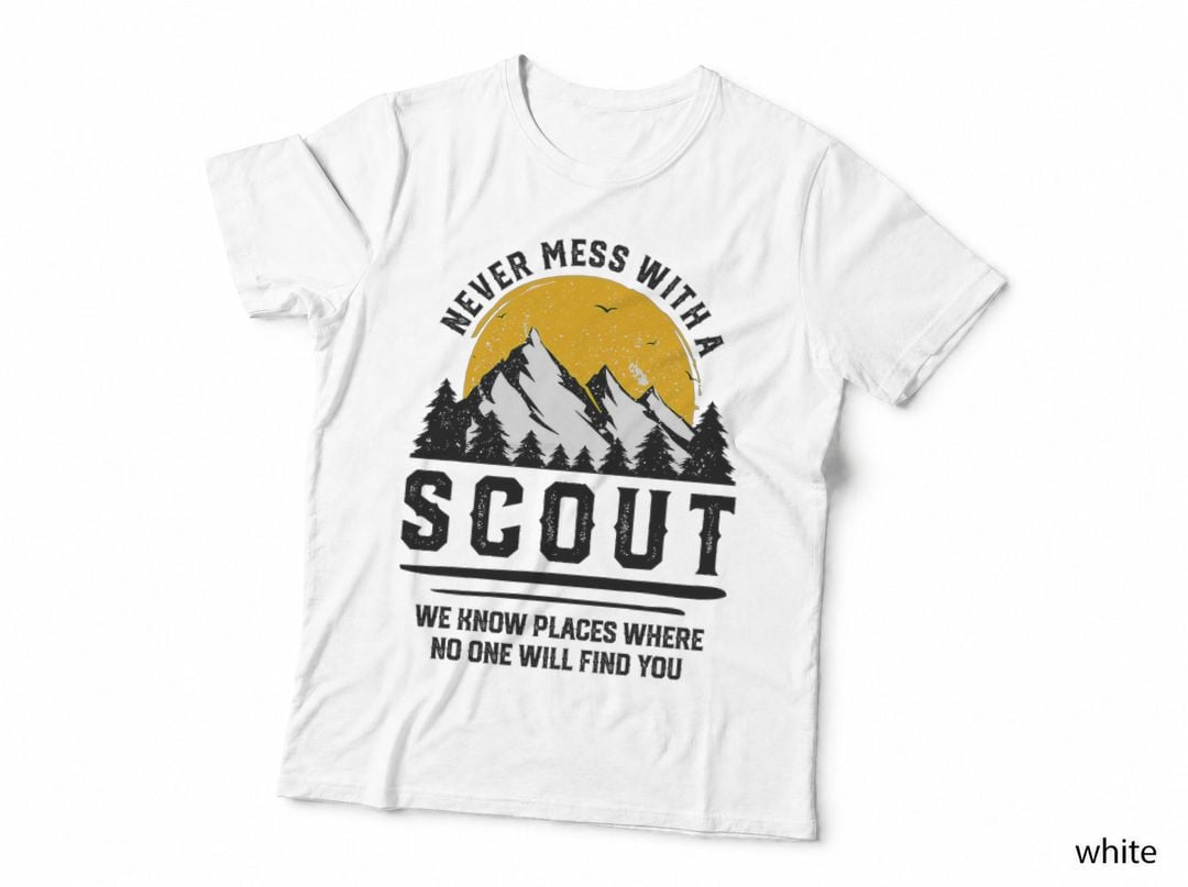 Never Mess with a Scout Camping Proud Scout Scouting T-Shirt