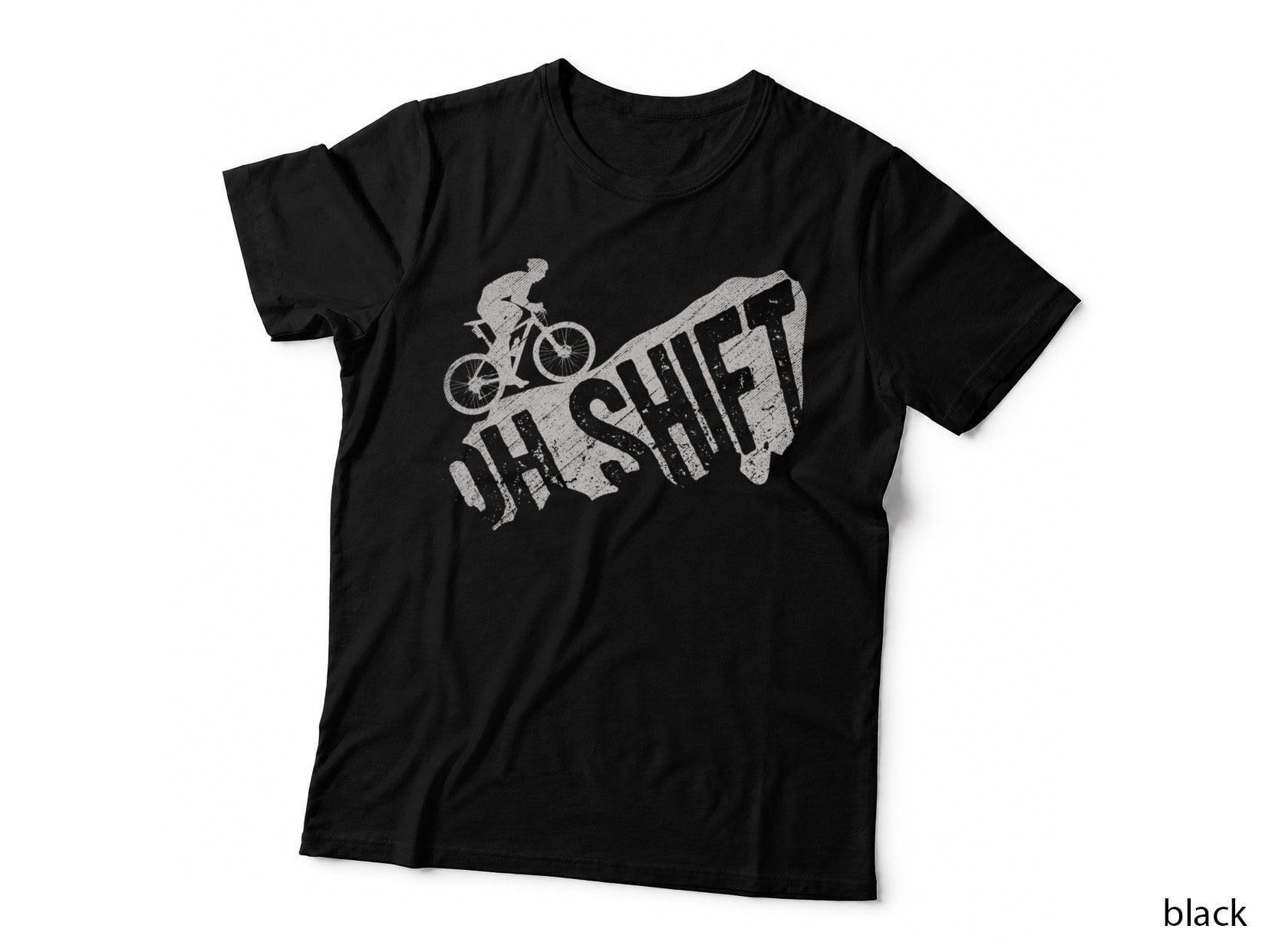 Oh Shift Mountain Biking Bicycle T-Shirt, Funny Cyclist Design