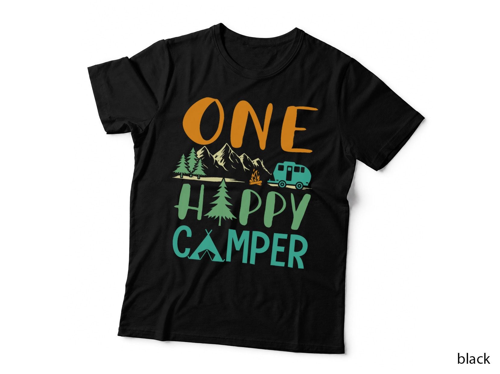 One Happy a Camper Camping Lover 1st First Birthday T-Shirt