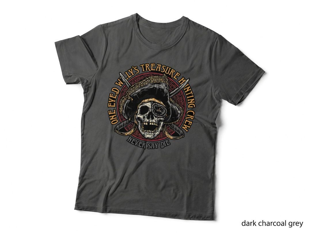 One-Eyed Willy's Treasure Hunting Crew T-Shirt, Retro Adventure Tee