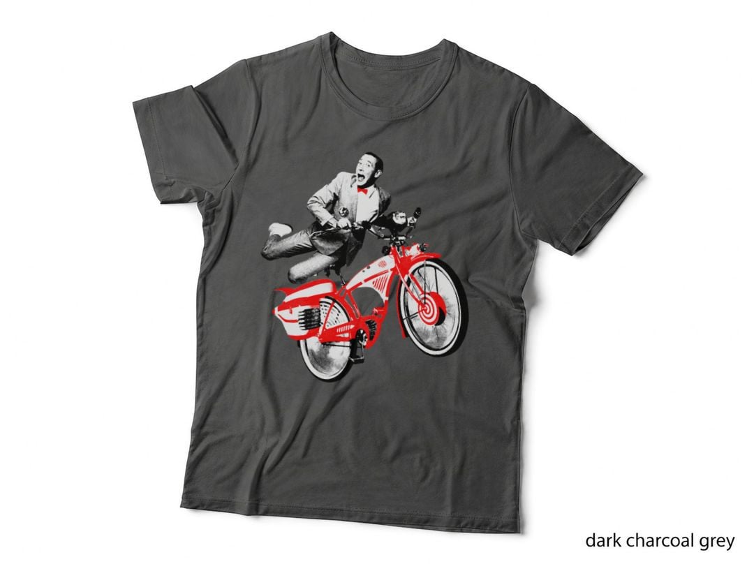 Pee Wee Herman - Pee Wee Herman's Big Adventure Bike T-Shirt, Vintage Retro