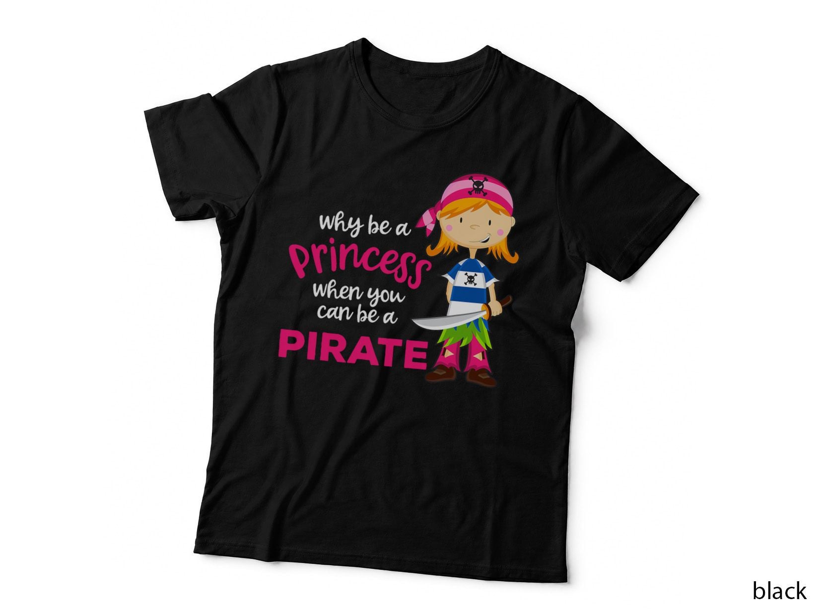 Pirate Girl T-Shirt, Adventure Style, Fun Fashion