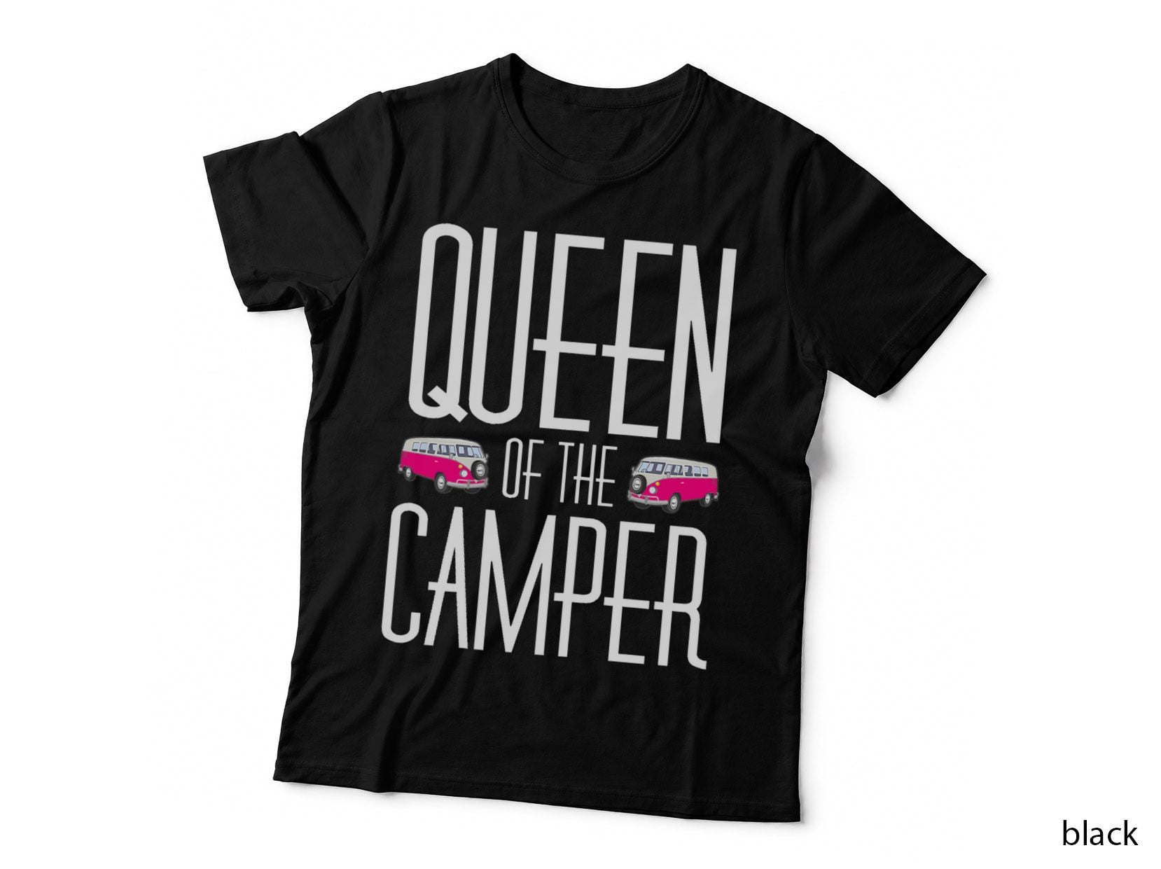 Queen of the Camper Mom Grandma Aunt Camping Funny T-Shirt