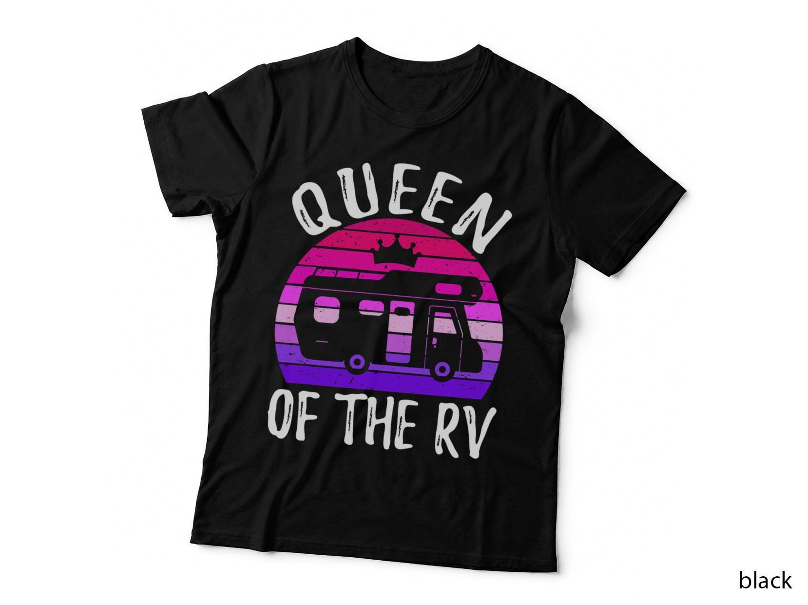 Queen of the RV Camping Camper Vacation Road Trip Women T-Shirt