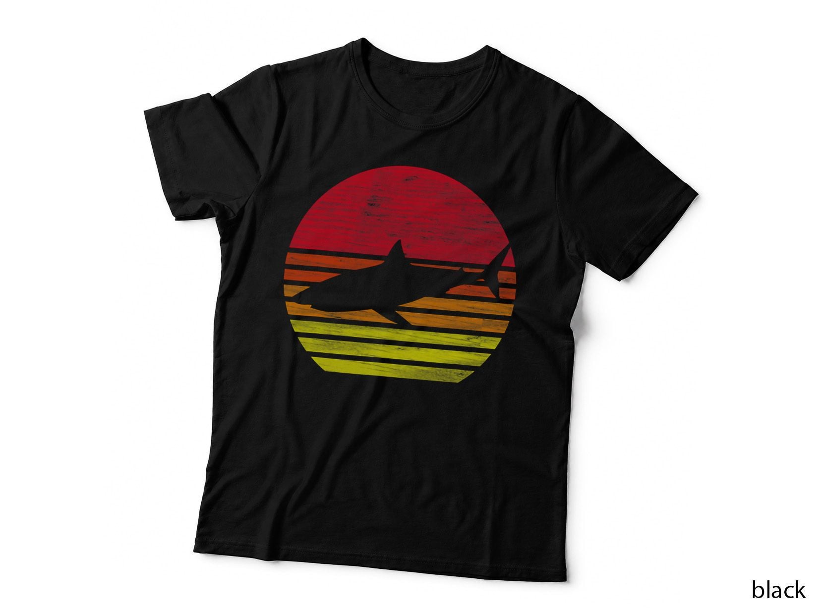 Retro Shark T-Shirt, Vintage Surf Style, Summer Beach Vibes