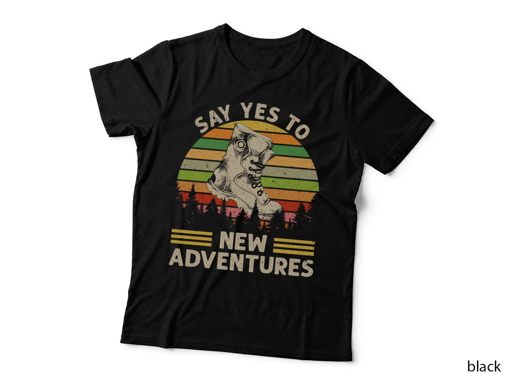 Say Yes to New Adventures T-Shirt, Retro Adventure Style