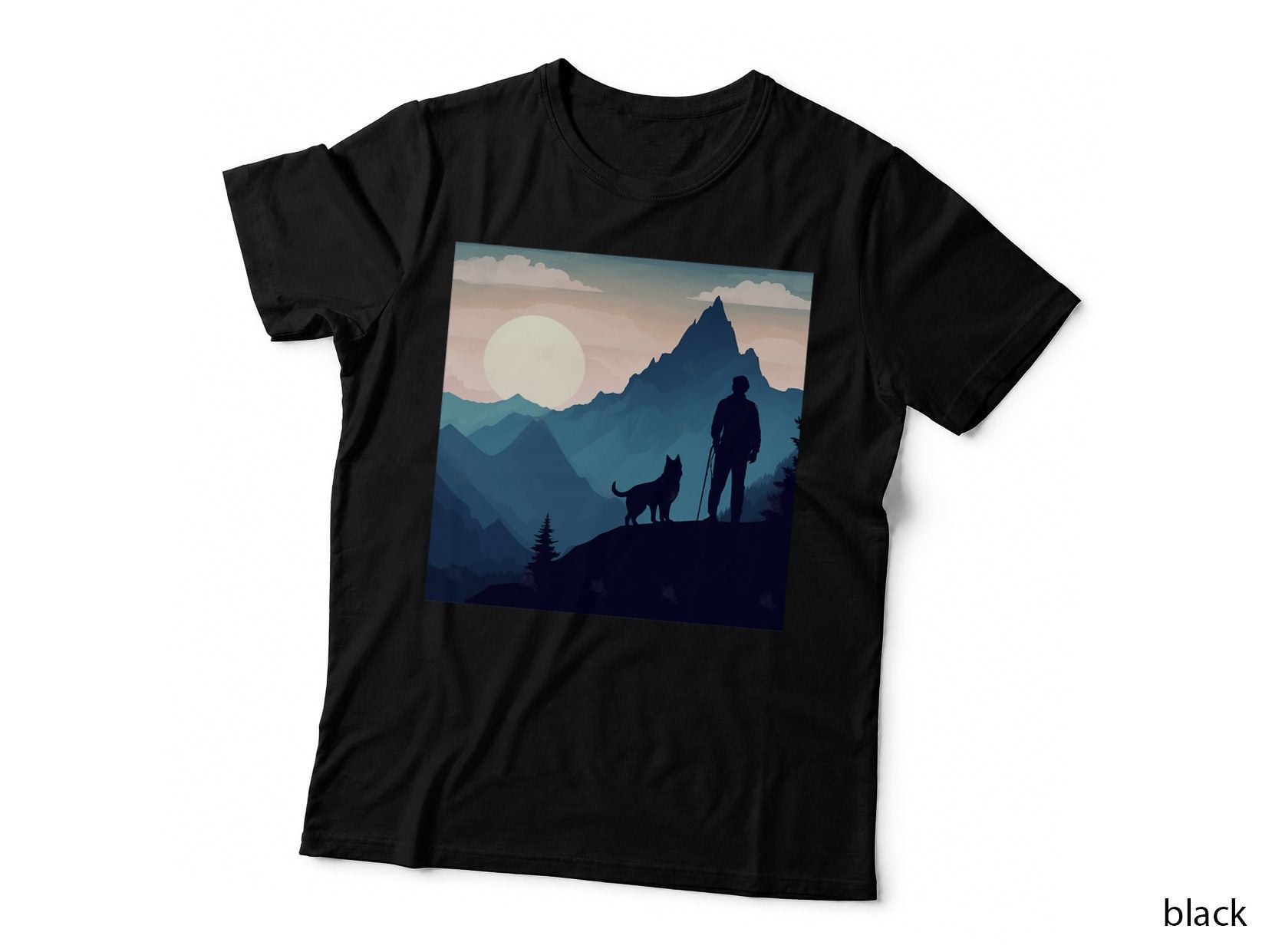 Scenic Mountain Hiking with German Shepherd T-Shirt