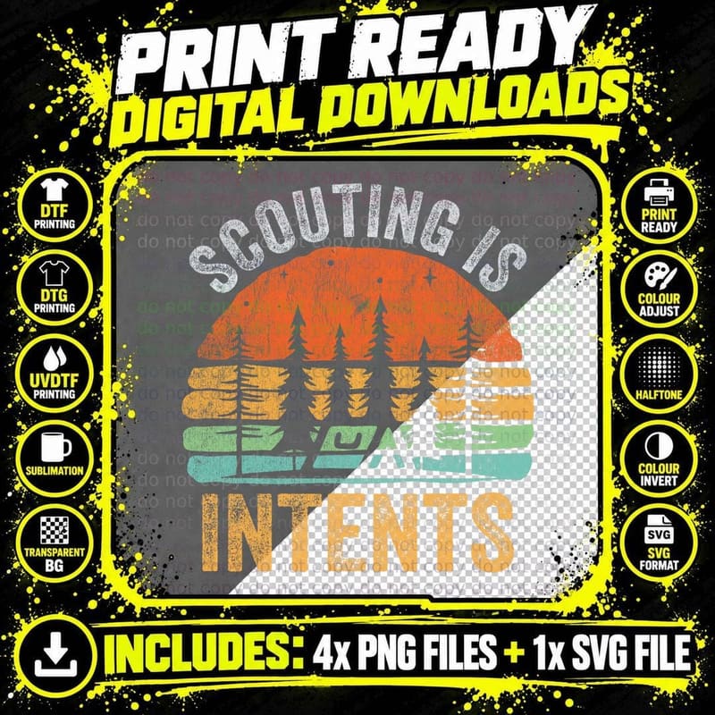 Scouting Is Intent Scout Hiking Camping Cookie Life Png SVG Digital Bundle