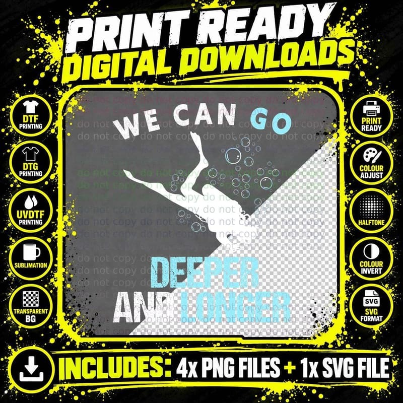 Scuba Diver T-Shirt, Underwater Adventure, Ocean Explorer Png SVG Digital Bundle