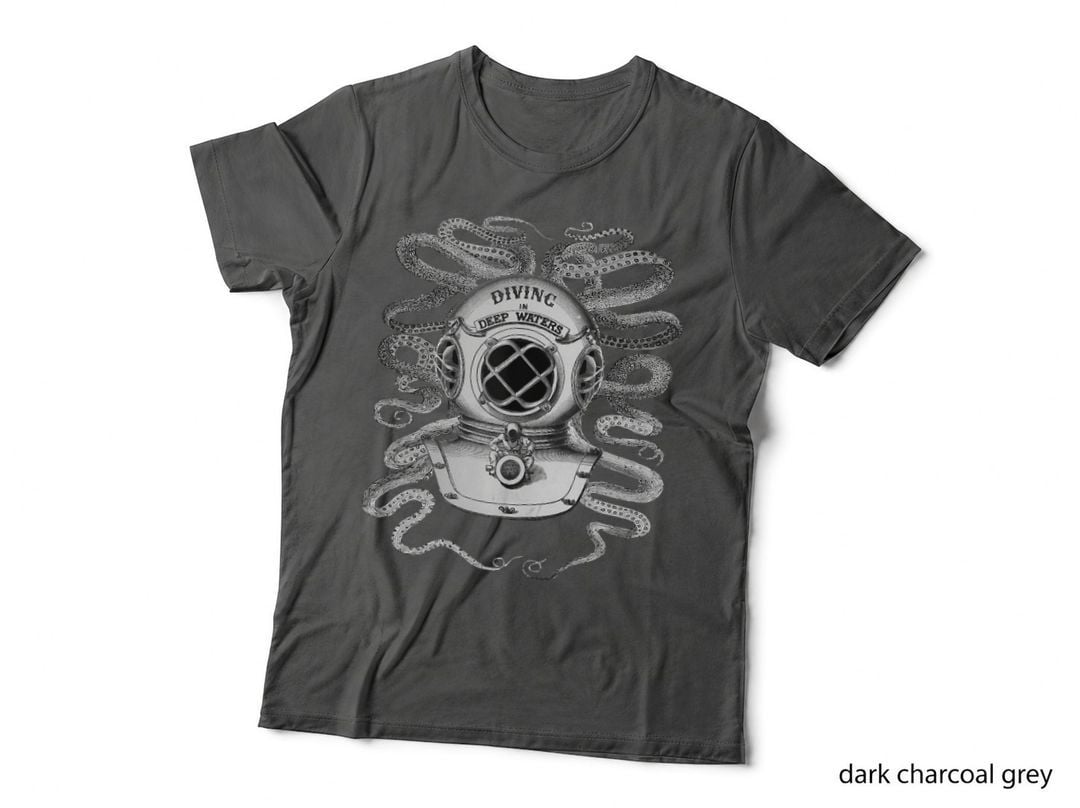 Scuba Diving Octopus Deep Sea Sweatshirt, Nautical Adventure T-Shirt