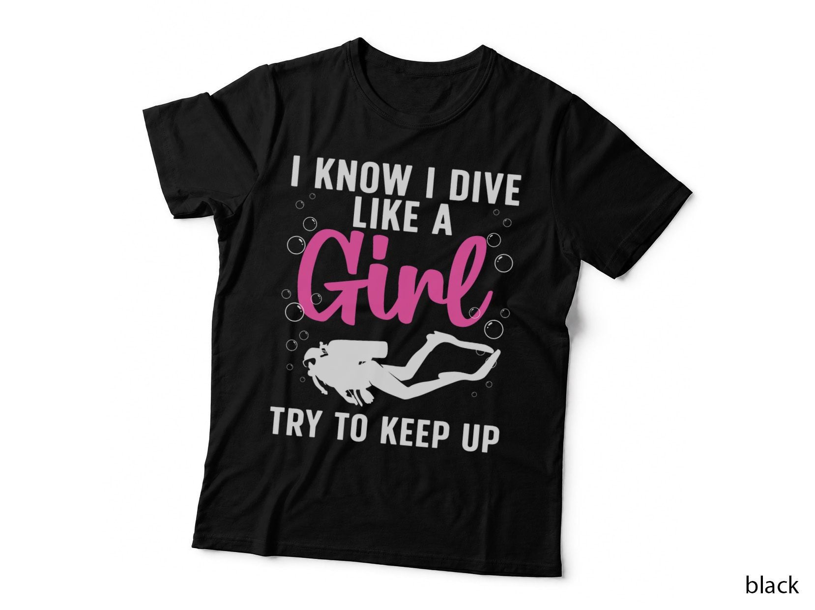 Scuba Diving T-Shirt, Cool Ocean Adventure, Girls Gift Idea