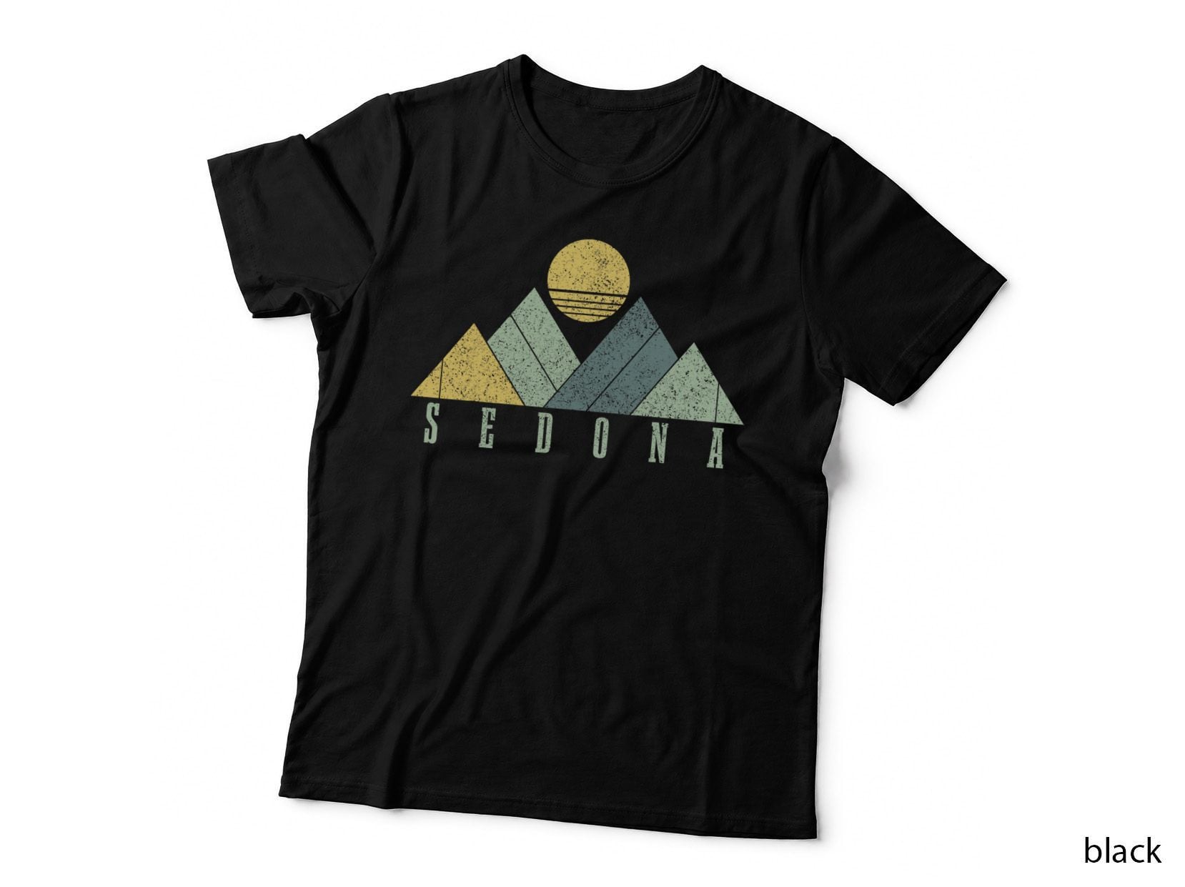 Sedona Arizona Vintage Mountains Sunset T-Shirt, Nature Hiking Apparel