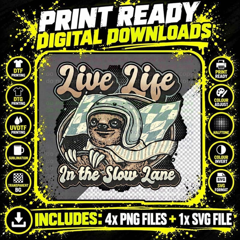 Sloth Astronaut T-Shirt, Space Adventure Tee Png SVG Digital Bundle