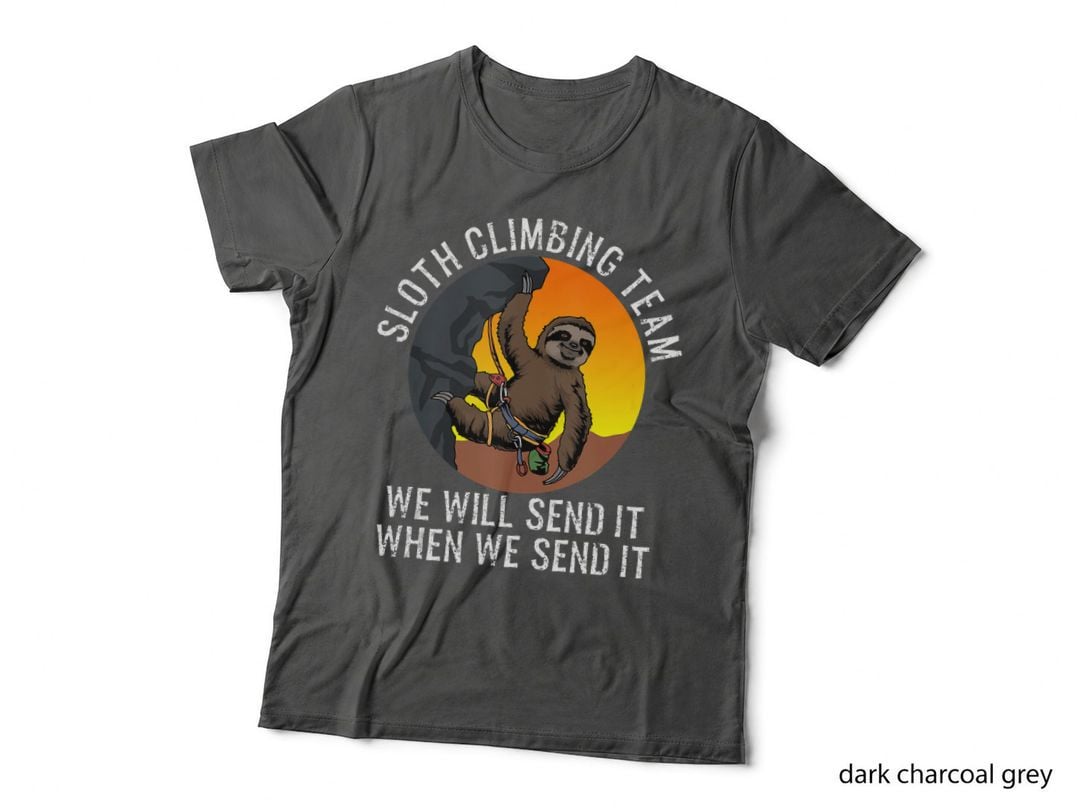 Sloth Climbing Outdoor Activity Sport Animal Humor T-Shirt