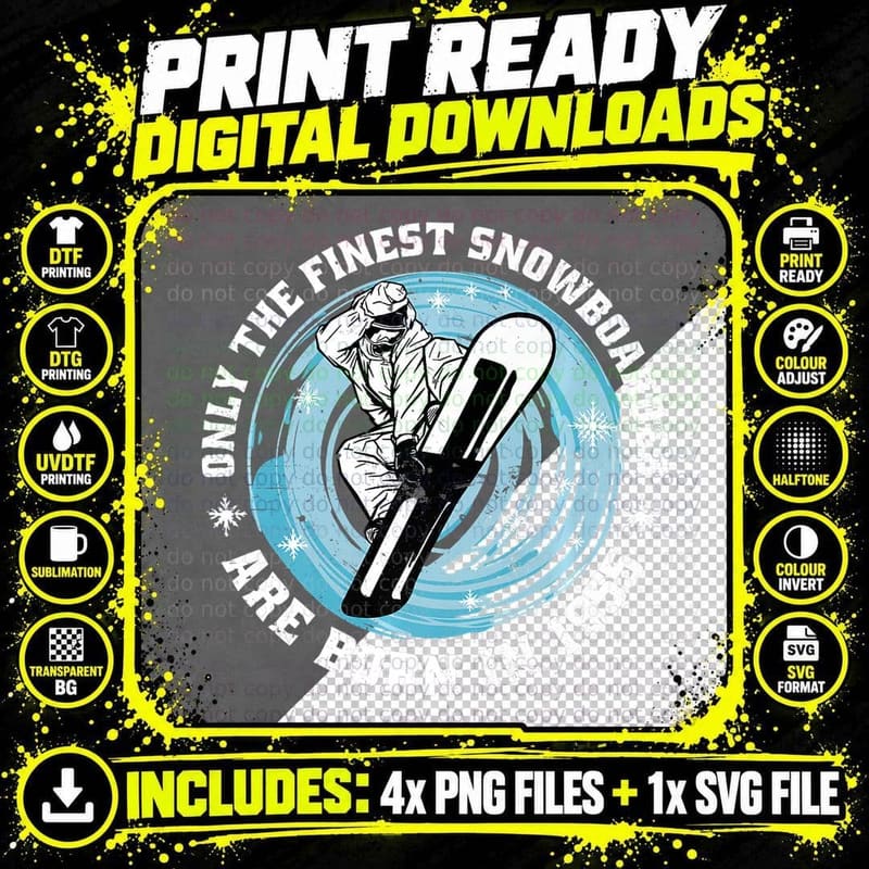 Snowboarder Vintage 1955 Birthday Snowboarding Snowboard Png SVG Digital Bundle