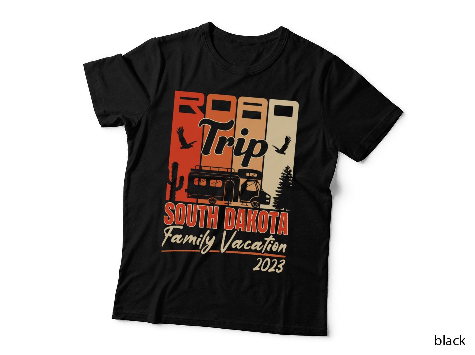 South Dakota Family Vacation RV Road Trip T-Shirt, Adventure Camping