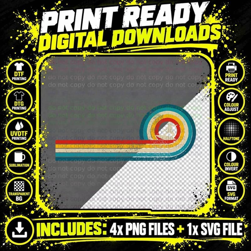 Surfer Gift Vintage Wave Retro Surfing Surf Beach T-Shirt Png SVG Digital Bundle