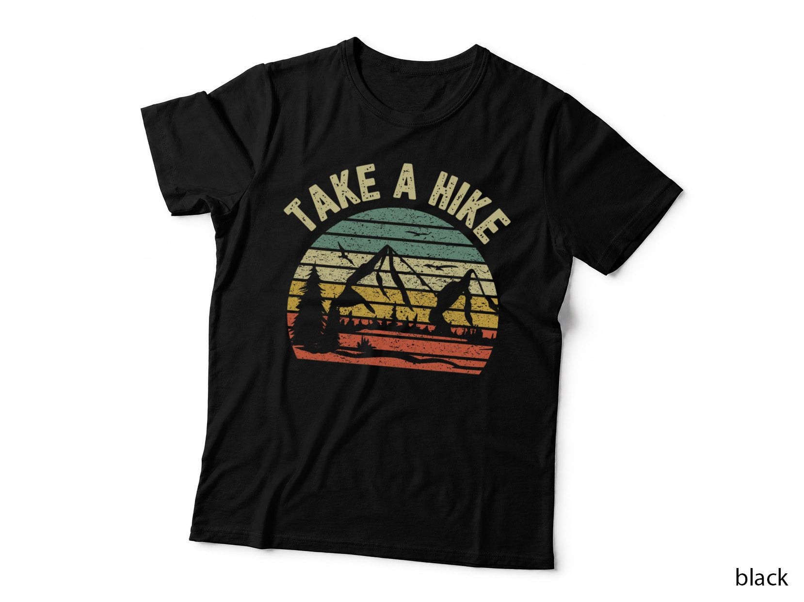 Take a Hike Retro Hiker Outdoors Camping Nature Hiking T-Shirt