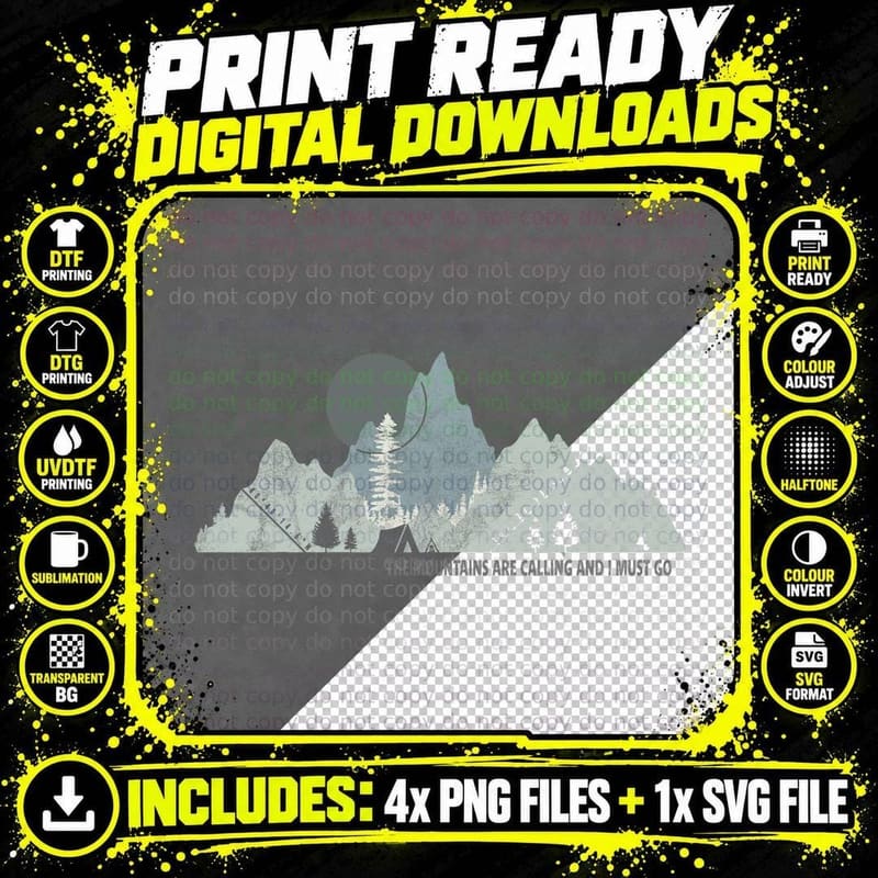The Mountains Are Calling and I Must Go to Colorado Png SVG Digital Bundle