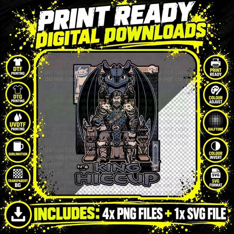 Viking Dragon King T-Shirt, Fantasy Adventure Tee Png SVG Digital Bundle