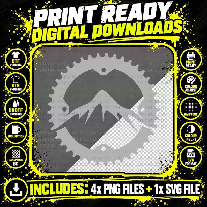 Vintage Hipster Mountain Bike - MTB Hoodie, Throwback Png SVG Digital Bundle