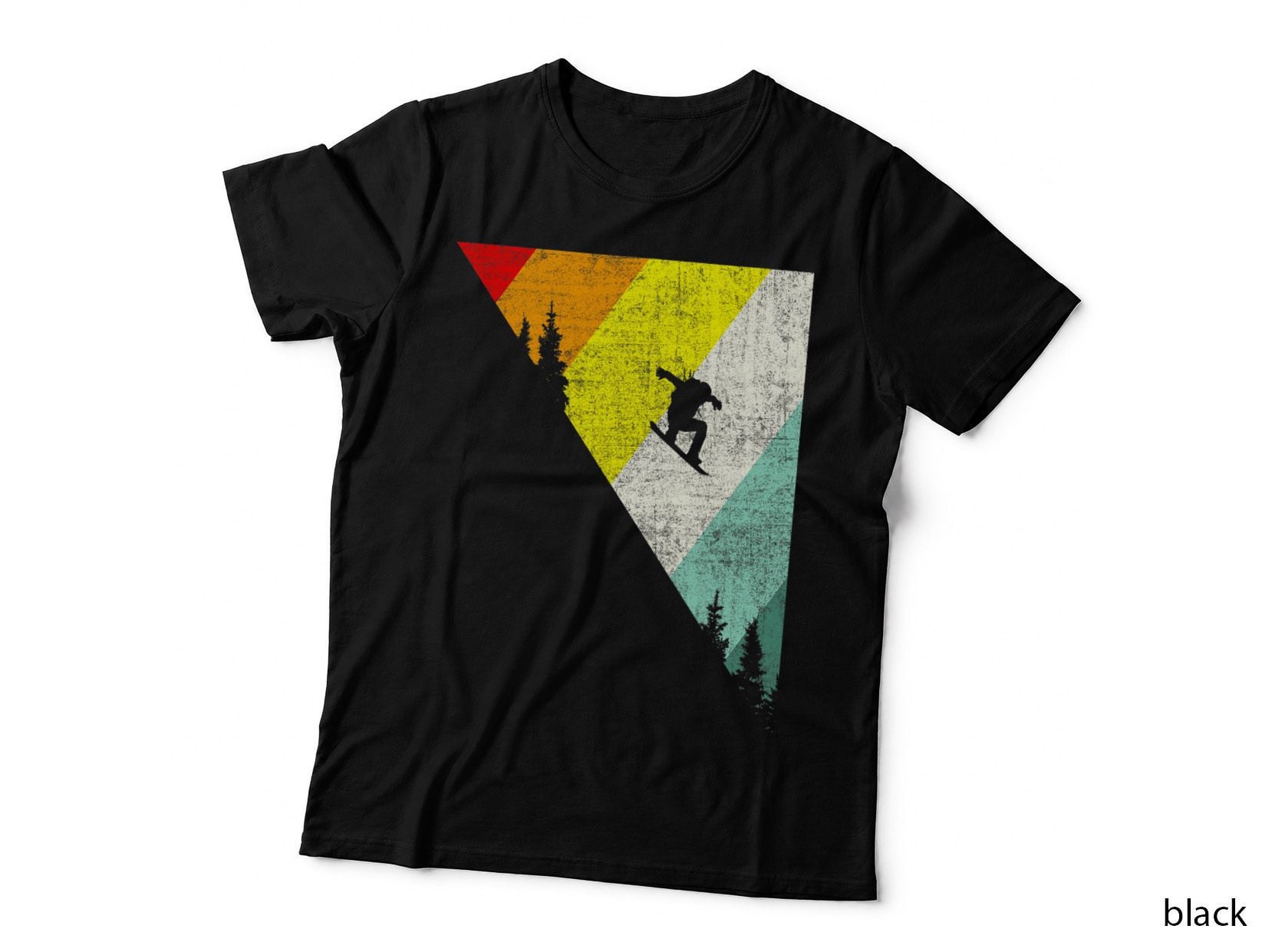 Vintage Sunset Snowboard Apparel Snowboarding Snowboarder T-Shirt