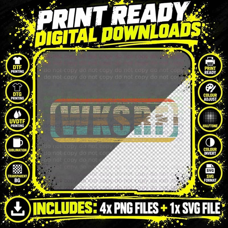 WKSRF Wakesurf Wake Surf Surfing T Shirt Png SVG Digital Bundle