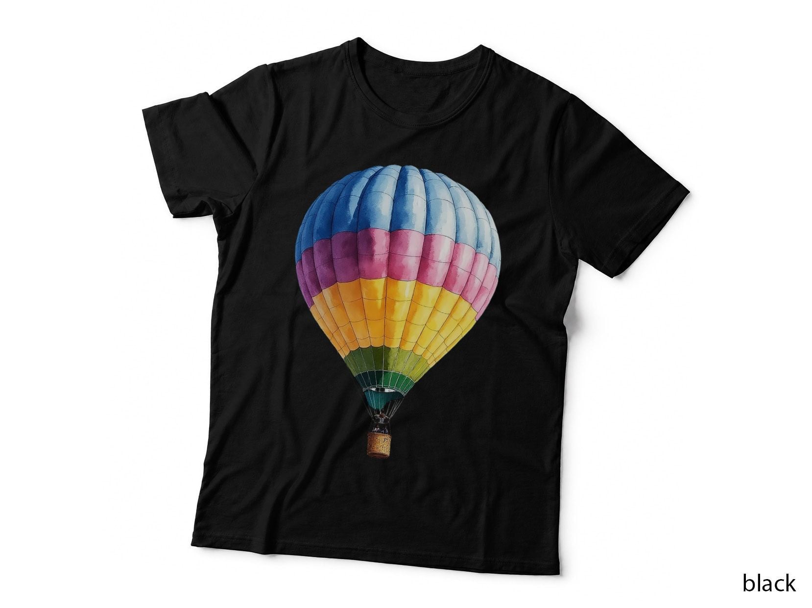 Watercolor Hot Air Balloon Adventure Traveler Uplifting Unique Gift T-Shirt