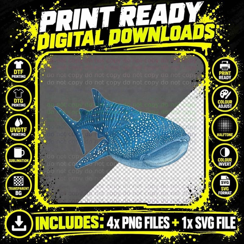Whale Shark Scuba Diving T-Shirt, Underwater Adventure Png SVG Digital Bundle