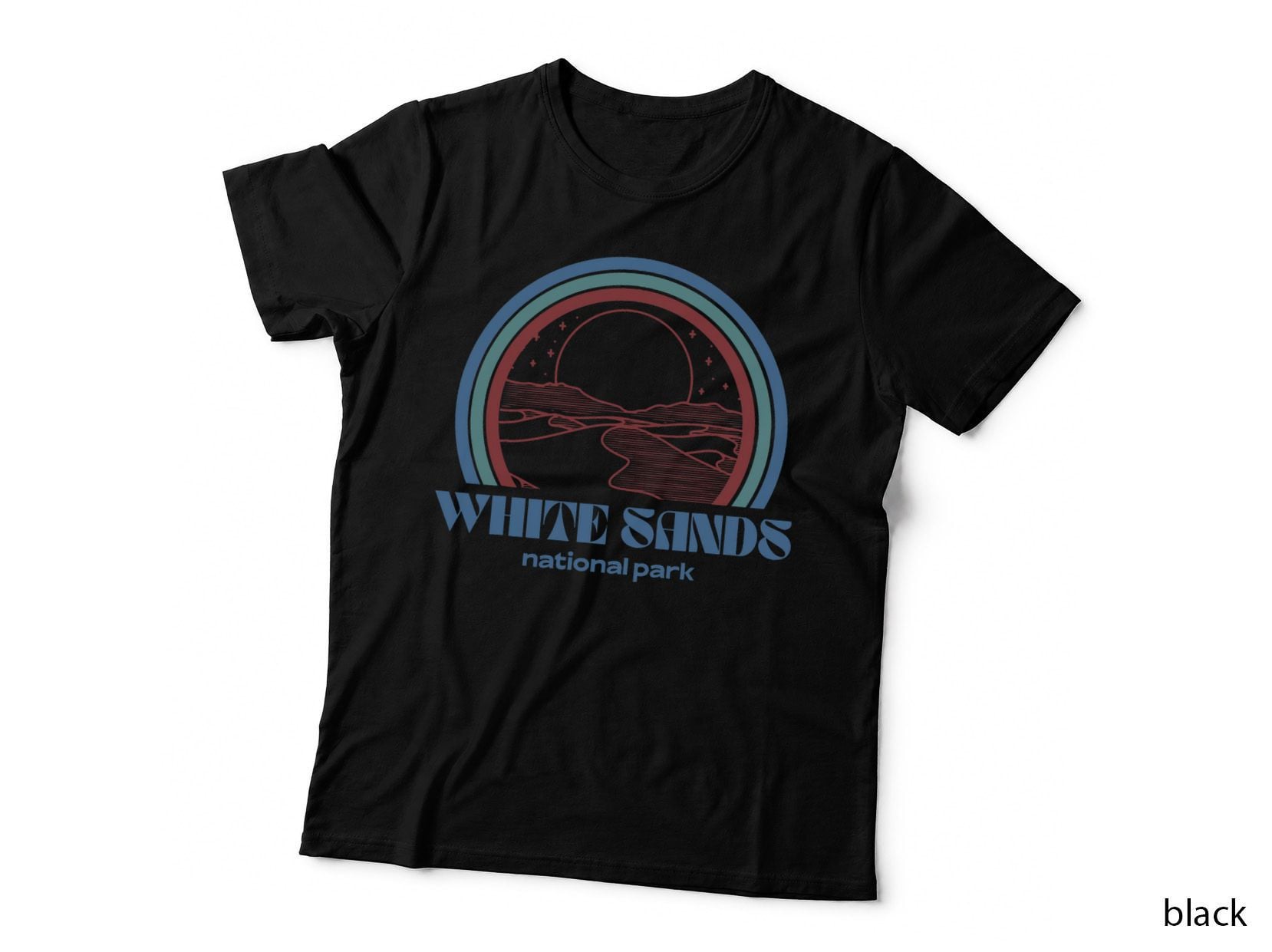 White Sands National Park Retro Vintage Style Outdoor Hiking T-Shirt