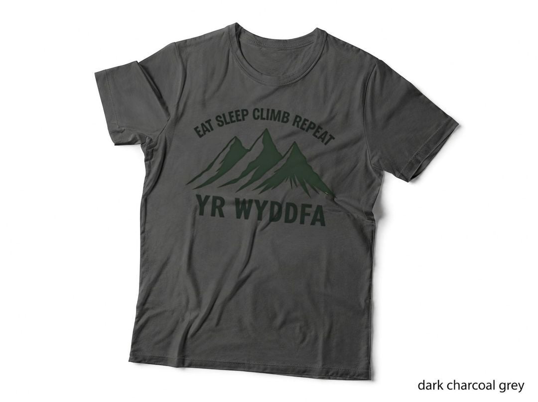 Yr Wyddfa Minimalist Mountain Tee, Snowdon Hiking Climb Repeat Adventure T-Shirt
