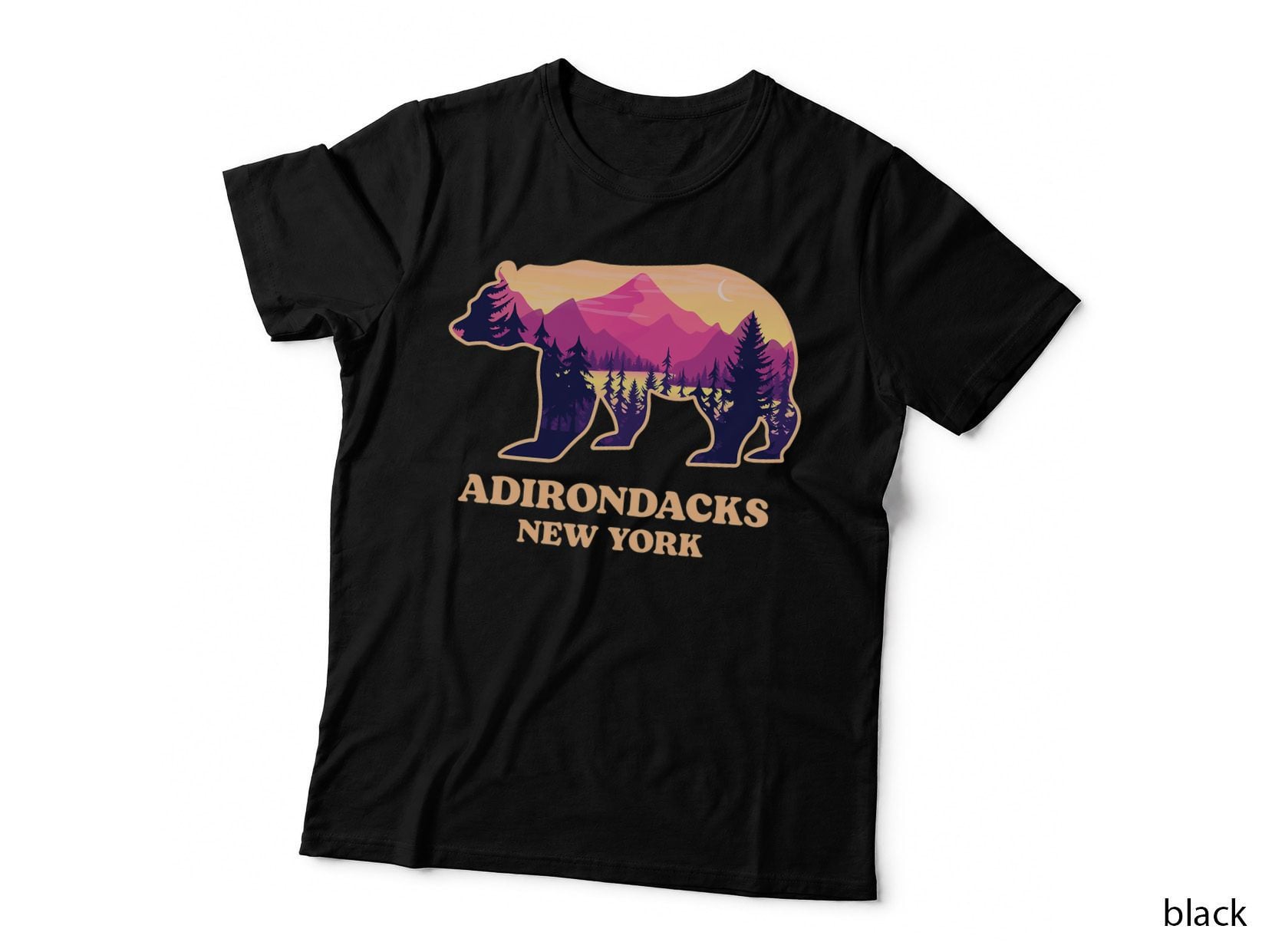 Adirondacks New York Ny Vintage Mountains Hiking Souvenirs T-Shirt
