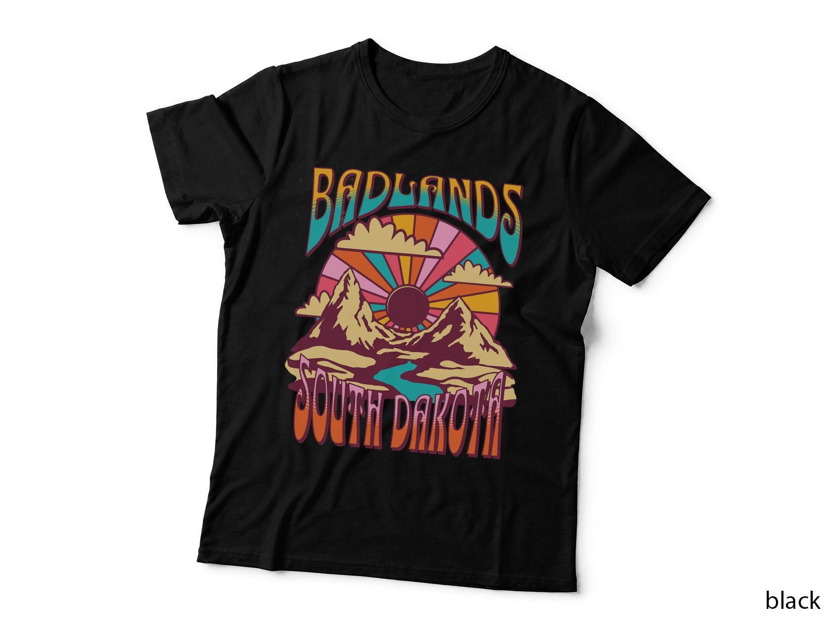Badlands South Dakota Nature Hiking Mountains Outdoors T-Shirt