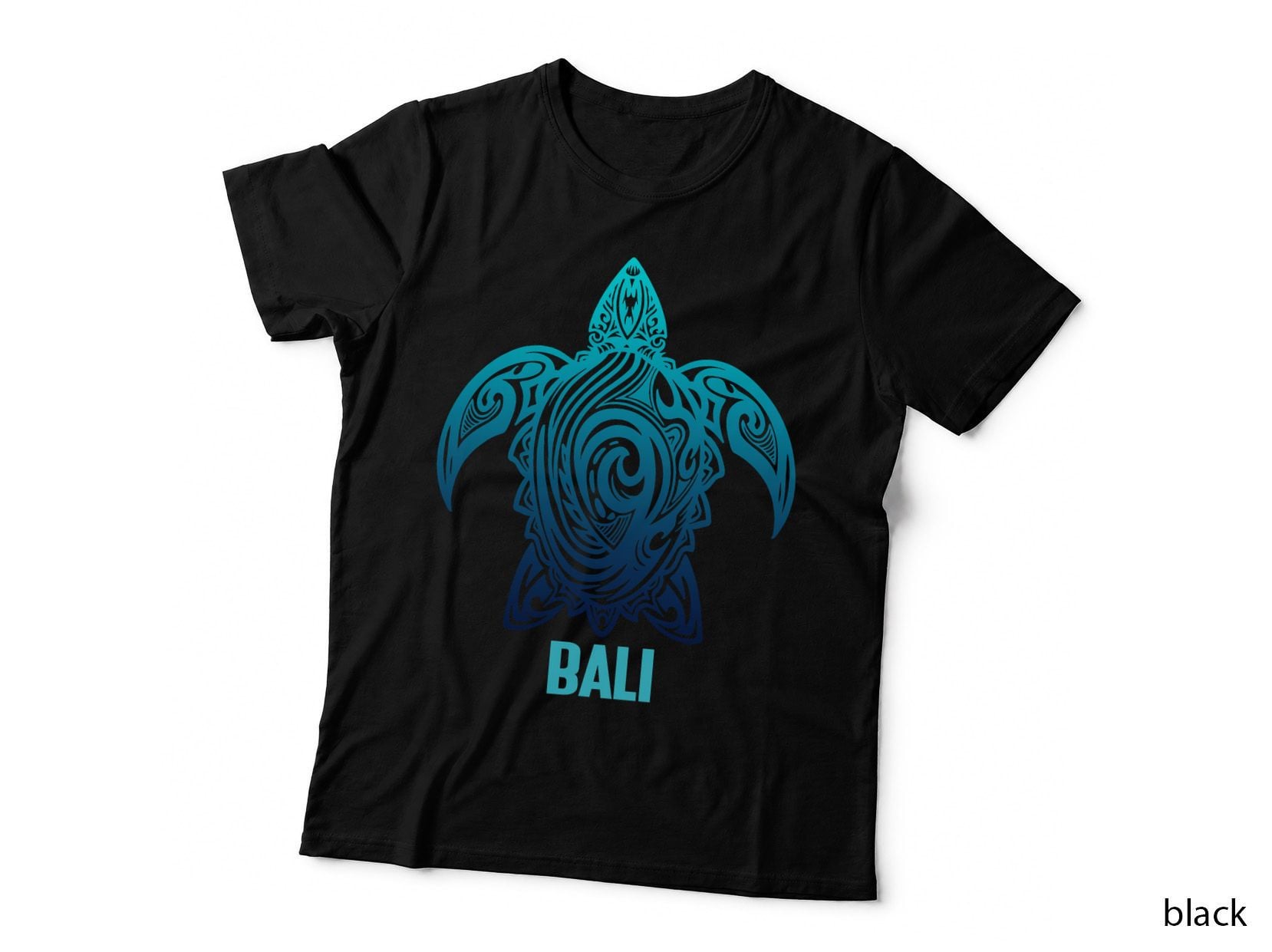 Bali Tribal Sea Turtle Surf Surfer Scuba Diving Diver T-Shirt