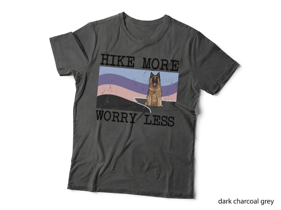 Belgian Tervuren Hike More Worry Less Graphic Hiking T-Shirt