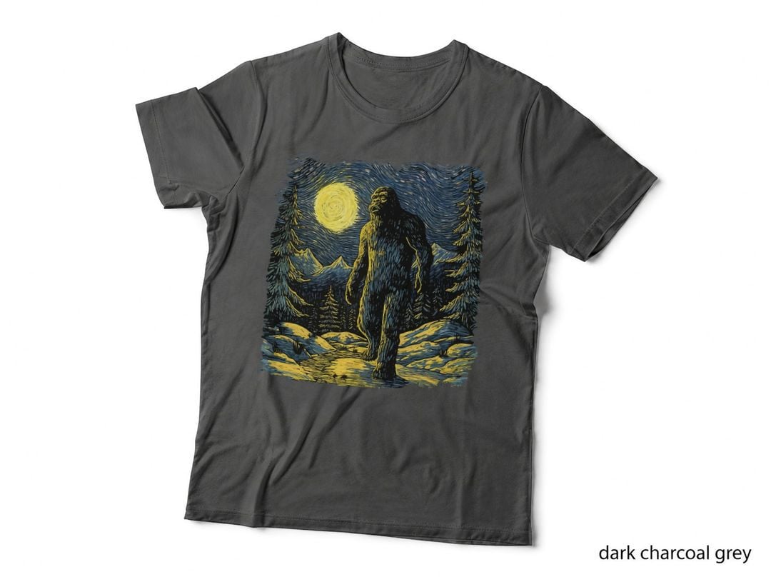 Bigfoot Sasquatch Outdoors Mountain Art Aesthetic Nature T-Shirt