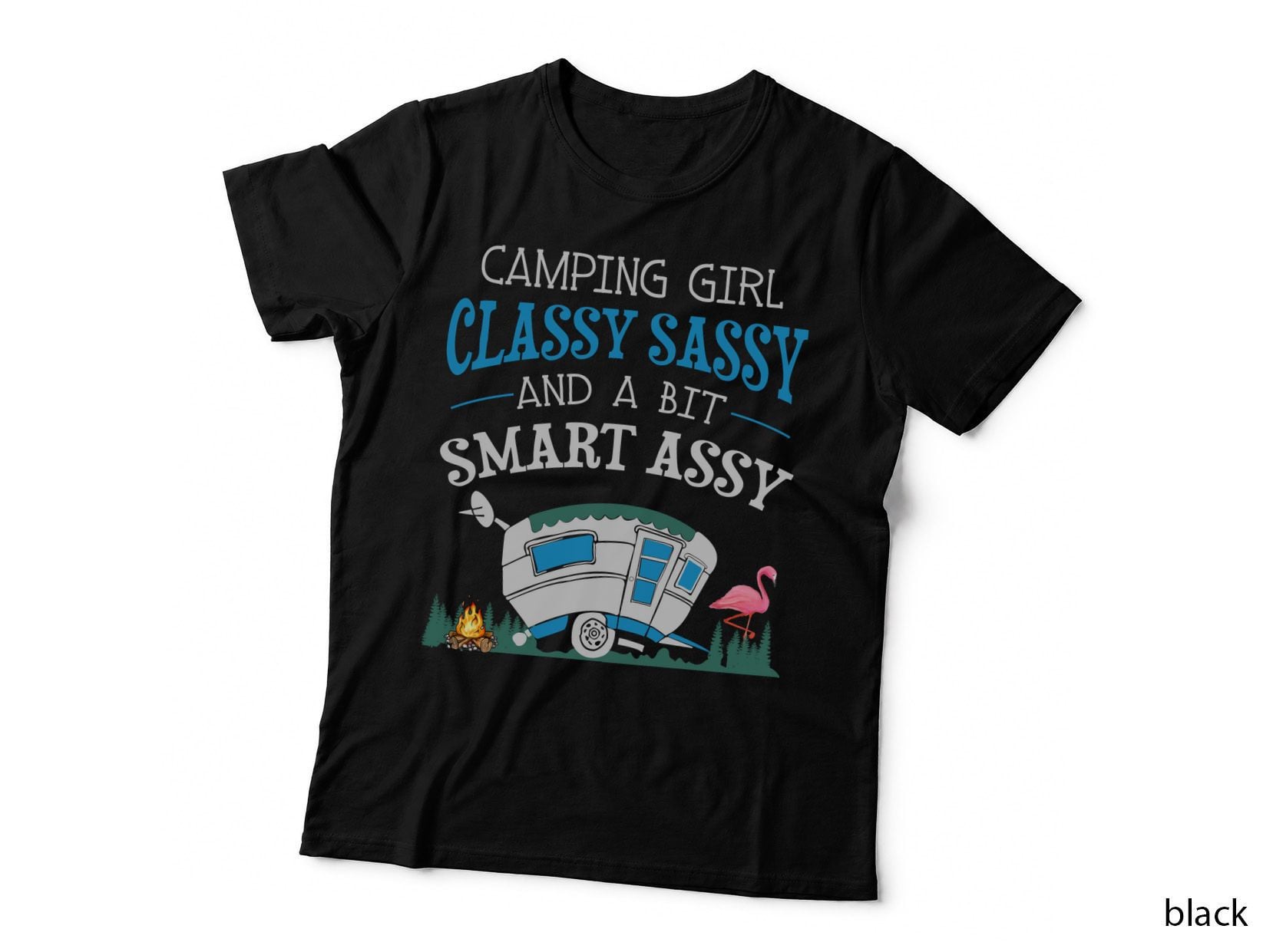 Camping Girl Shirt, Fresh Air, Hiking Trails, Wilderness Spirit, Gift T-Shirt