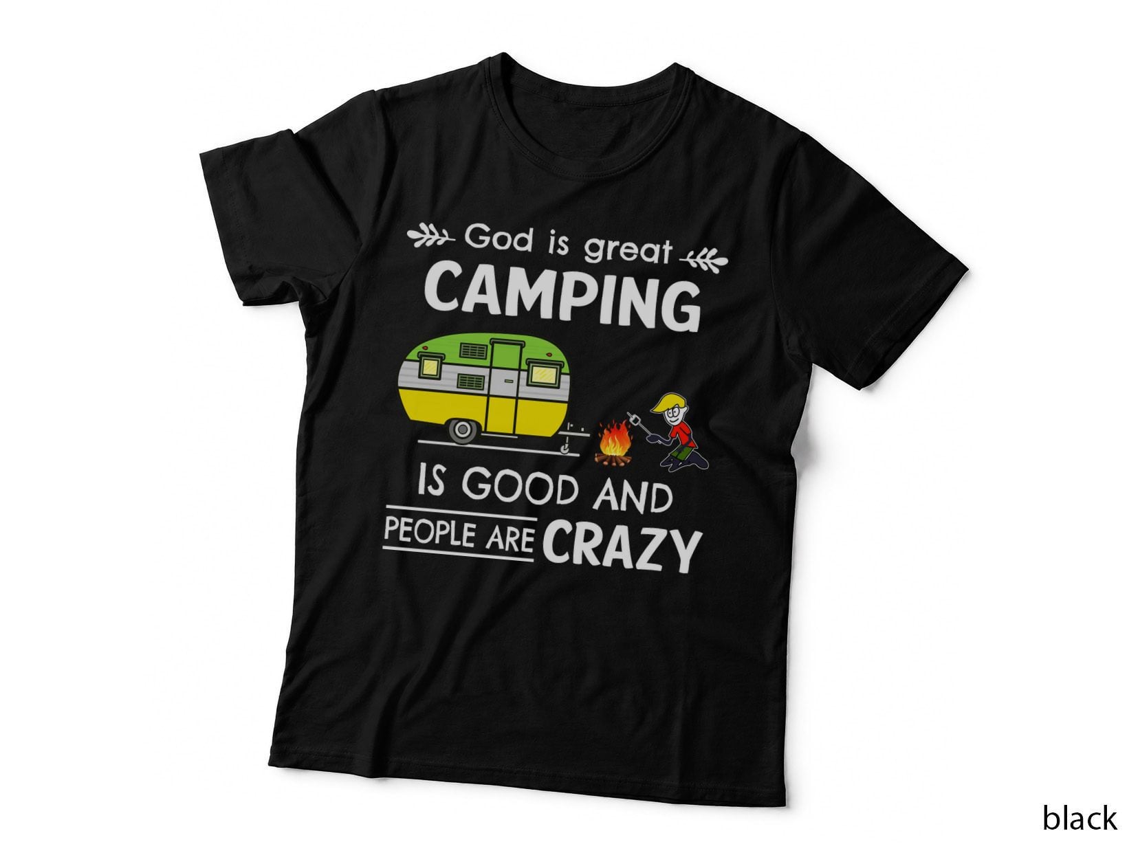 Camping Is Good Shirt, Lake Trip, Hiking Trails, Adventure Awaits, Gift T-Shirt