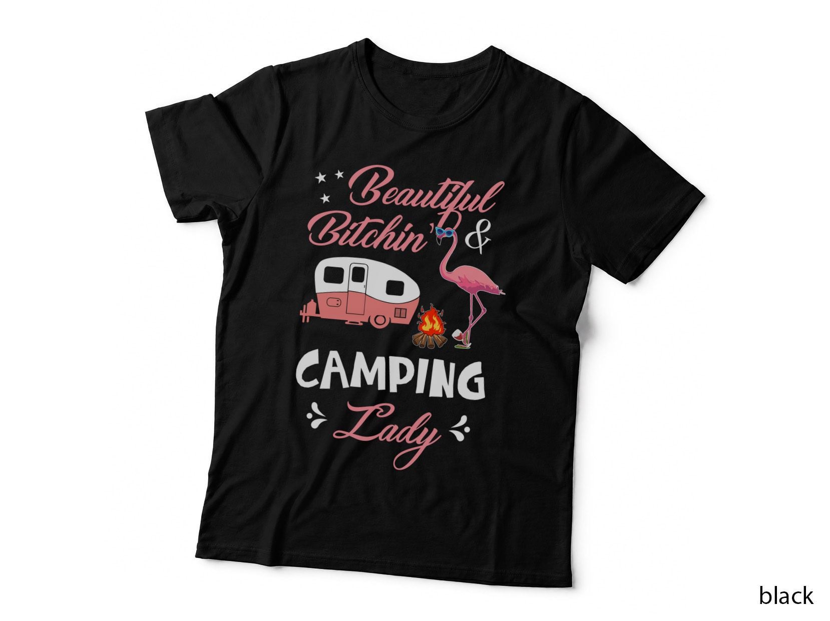 Camping Lady Shirt, Hiking Trails, Nature Lover, Backpacking Fun, Gift T-Shirt