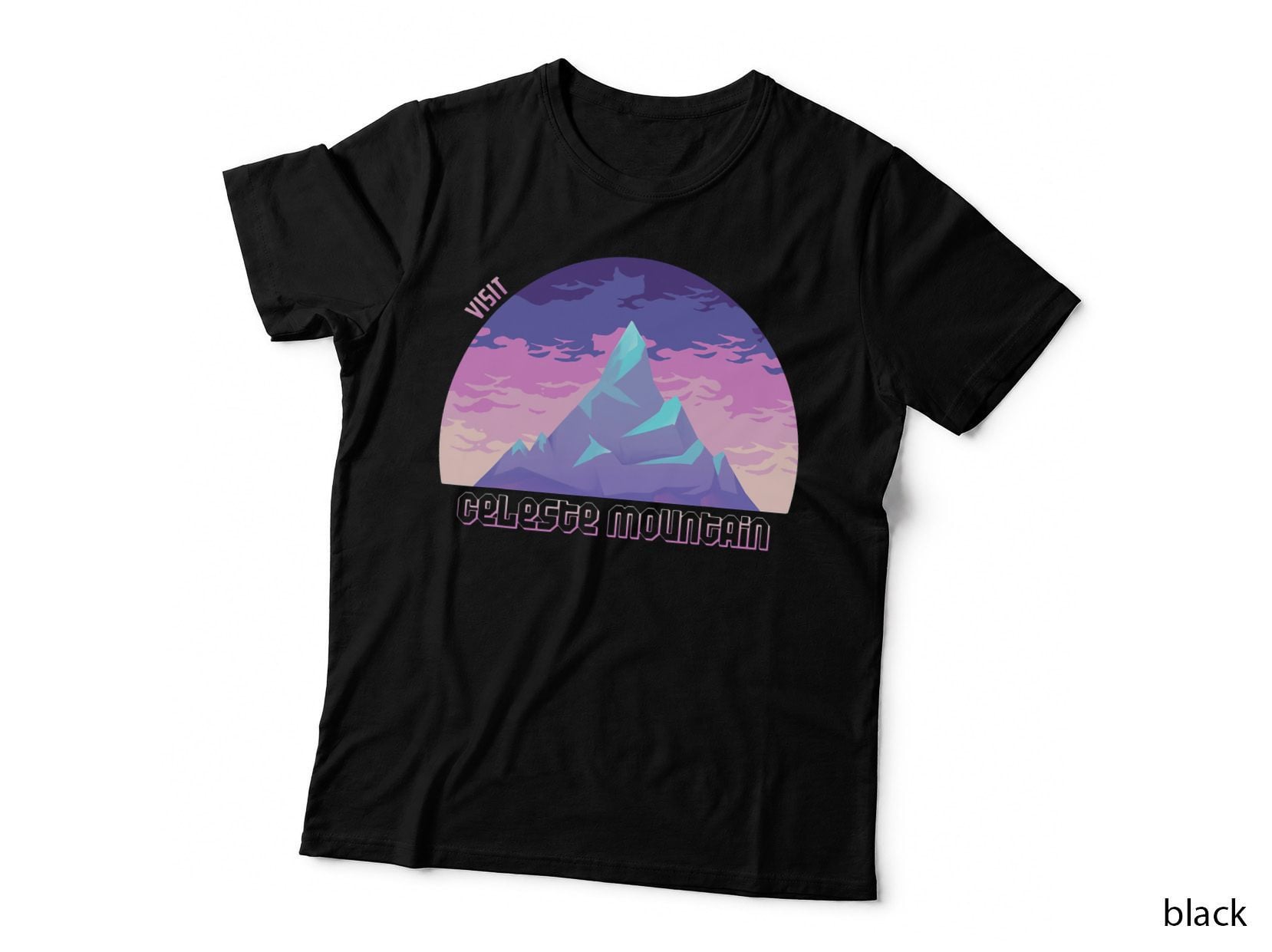 Celeste Playing Video Games Fictional Characters Mountain T-Shirt