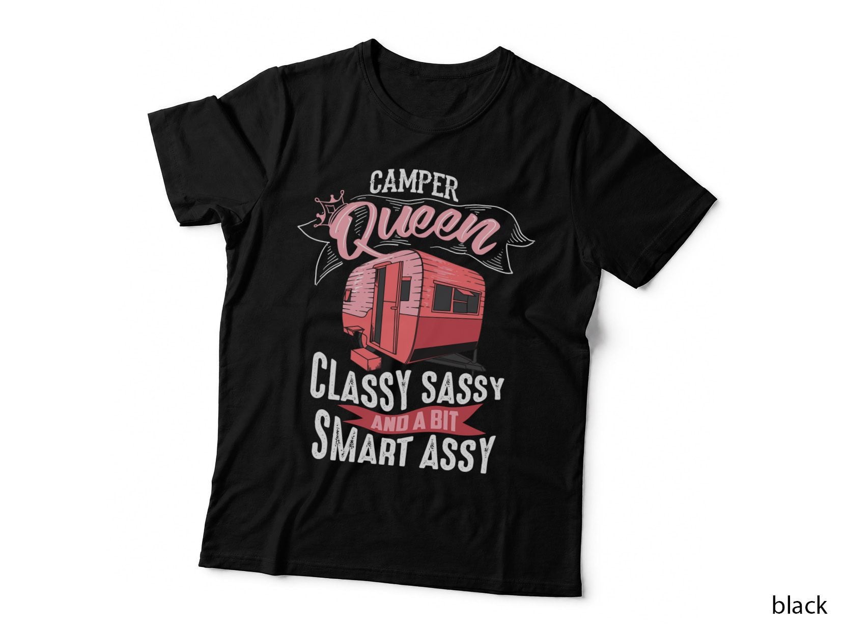 Cool Camper Queen Classy Sassy Smart Assy Funny Camping Gift T-Shirt