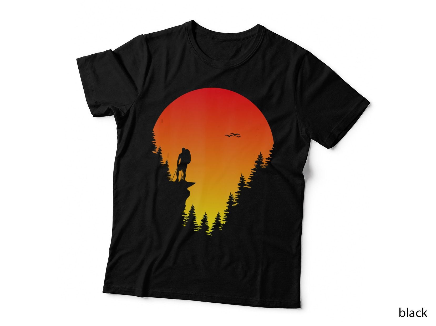 Cute Hiking Sunset Graphic Shirt Women Men Hike Hiker T-Shirt