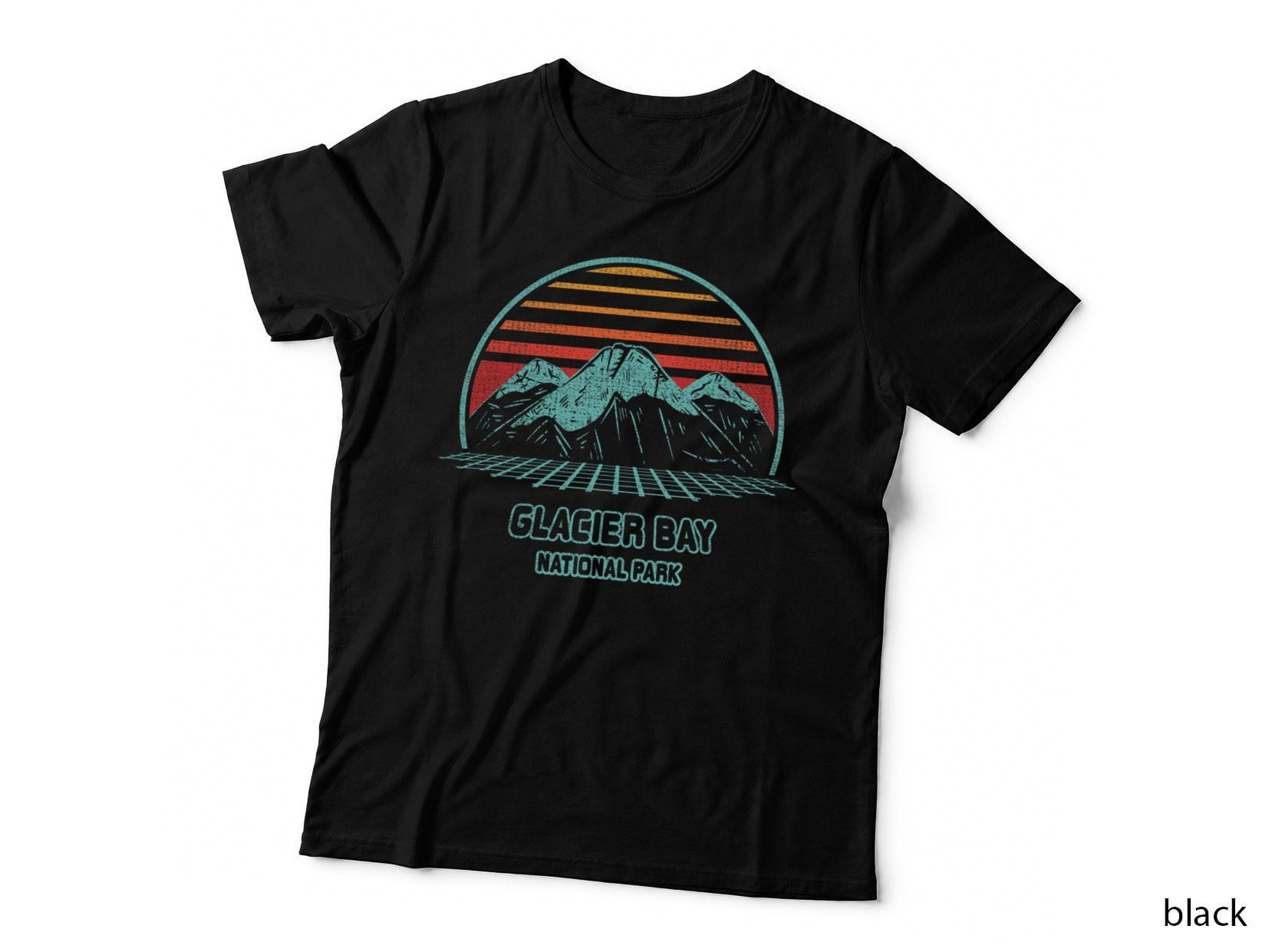 Glacier Bay National Park Retro Hiking Vintage 80s Style T-Shirt