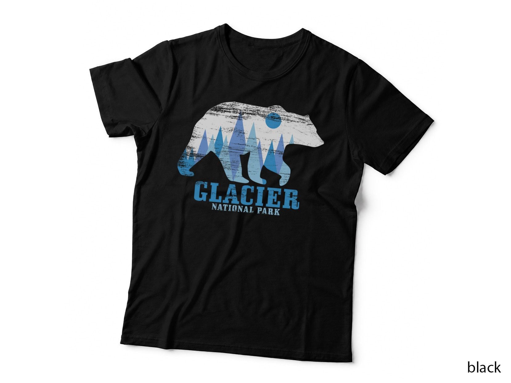 Glacier National Park Bear Vintage Hiking Nature Lover T-Shirt