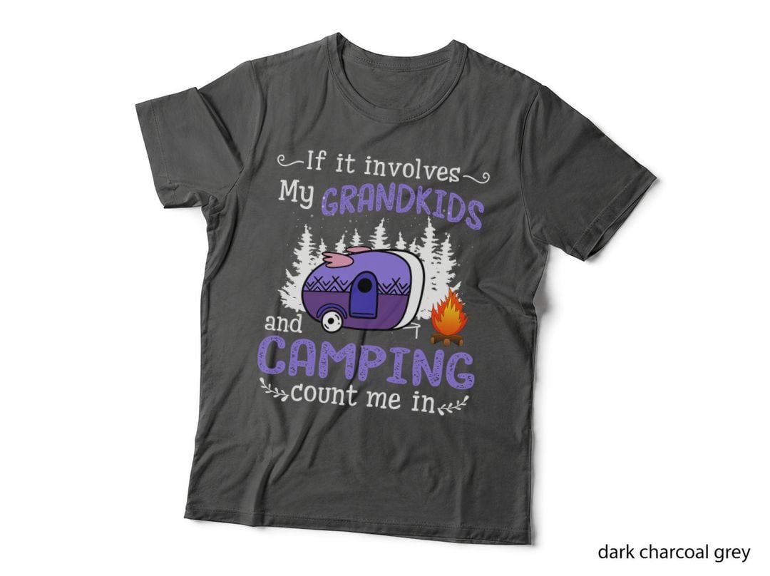 Grandkids and Camping Shirt, Stargazing Mood, Lake Trip, Tent Life, Gift T-Shirt