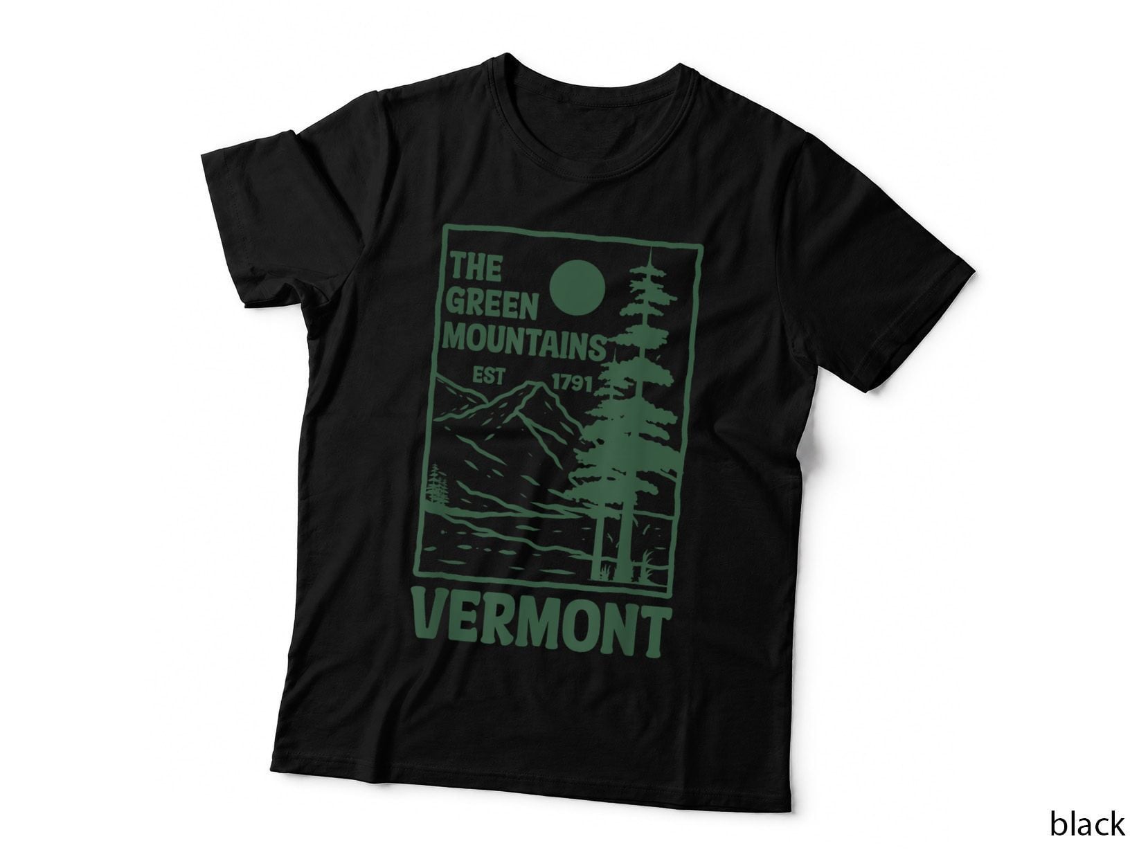 Green Mountains Vermont Family Vacation Hiking Vintage T-Shirt