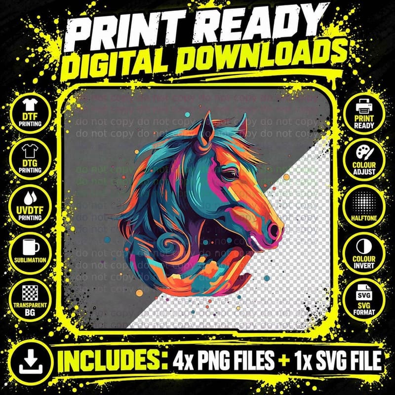 Horse Horseback Riding Trail Equestrian Horses Adventure Png SVG Digital Bundle