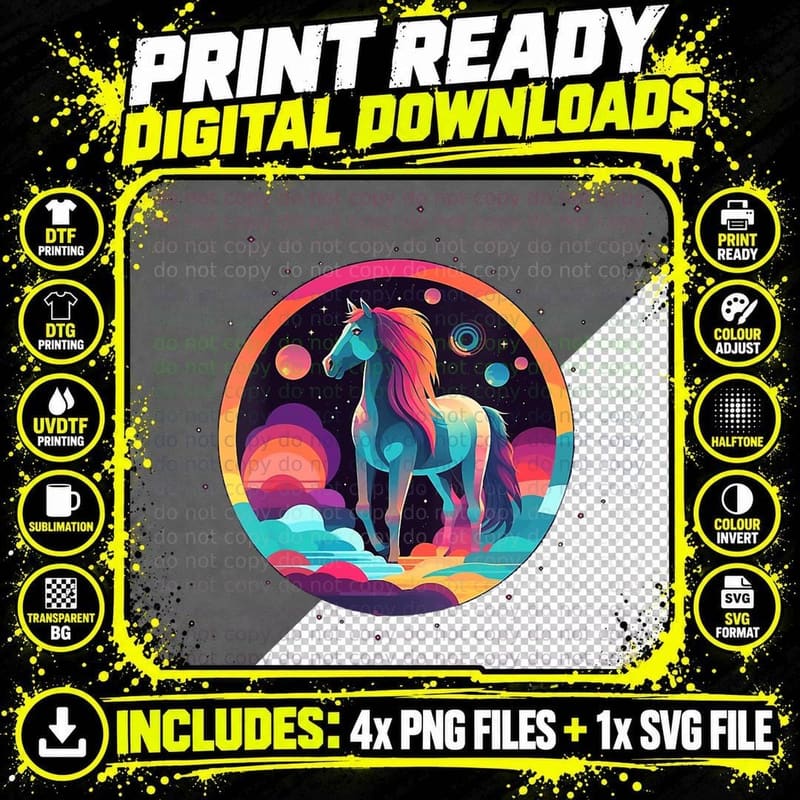 Horse Horseback Riding Trail Equestrian Horses Png SVG Digital Bundle