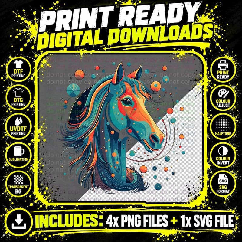 Horse Horseback Riding Trail Riding Equestrian Horses Png SVG Digital Bundle