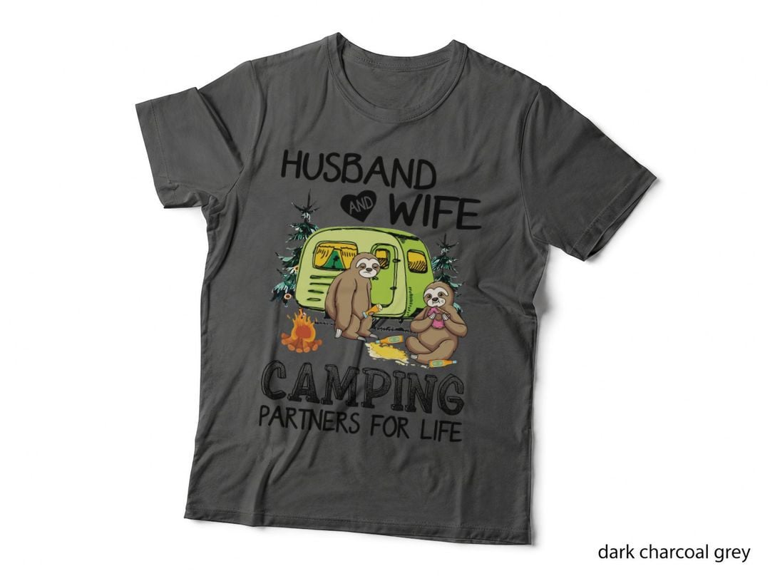 Husband Wife Camping Partners for Life Shirt, Lake Trip, Tent Life, Gift T-Shirt